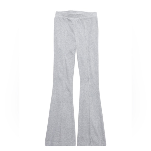 Aerie Groove On Ribbed Velour Flare Pants in Gray - Picture 4 of 12